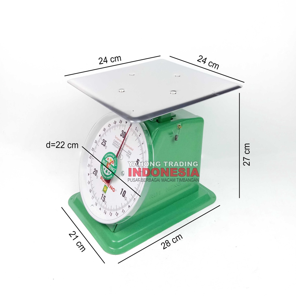 Timbangan Jarum RUIHENG 30kg 100g / Timbangan Meja Pasar Buah Sayur Daging Makanan Sembako