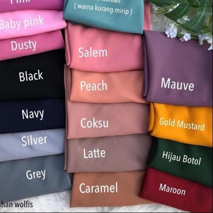 Siap Kirim KAIN WOLFIS KAIN WOLPEACH HARGA 1METER KAIN WOLFIS EXLUSIF