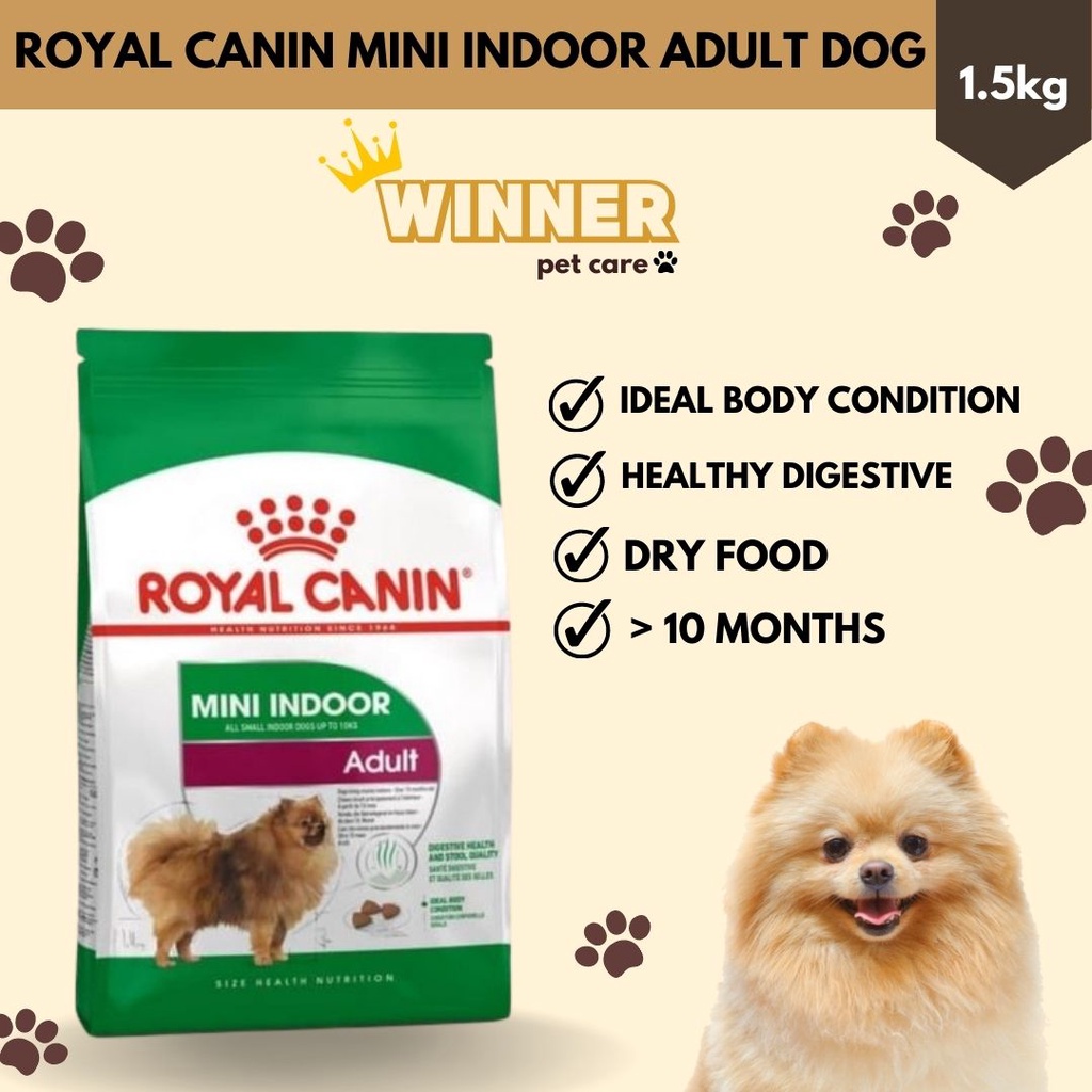 Royal Canin Mini Indoor Adult Dog Food Freshpack 1.5kg