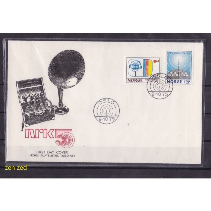 

A163 Perangko FDC SHP 1975 Norwegian broadcasting 1 Pcs