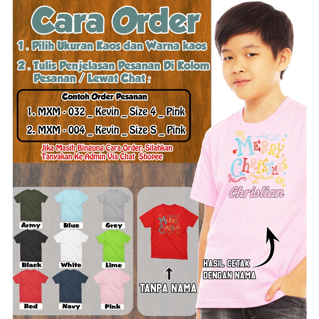 [FREE NAMA !!] Kaos Anak &amp; Family  Natal / Christmas Edition 100% COTTON PREMIUM