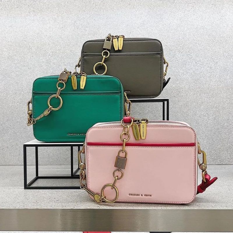 CK Lock &amp; Key Chain Handle Bag