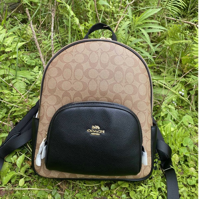 111/[Instant/Same Day]coach  5671 Medium Ladies PVC With Leather Backpack  beibao