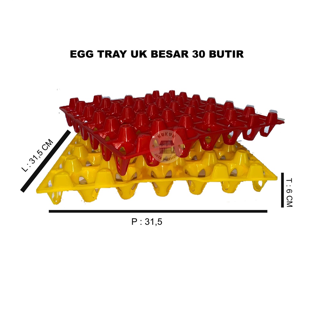 Tempat Telur Ayam/ Bebek Plastik Tray 30 butir Rak Telor Plastik