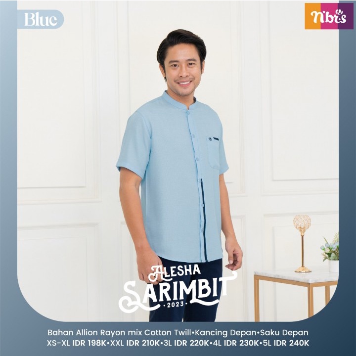 Sarimbit Keluarga Nibras ALESHA Terbaru / BLUE / Fashion Muslim Sarimbit Nibras