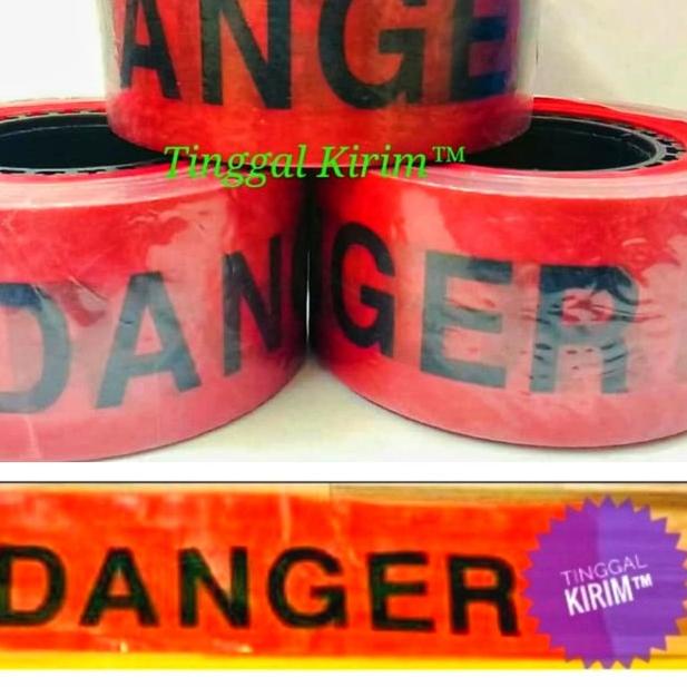 

police line barricade tape "DANGER" ukuran 3" x 300 meter