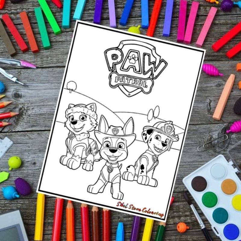 

Kertas Mewarnai Anak Tema Paw Patrol 01 / Kertas Gambar (10 Lembar Gambar)