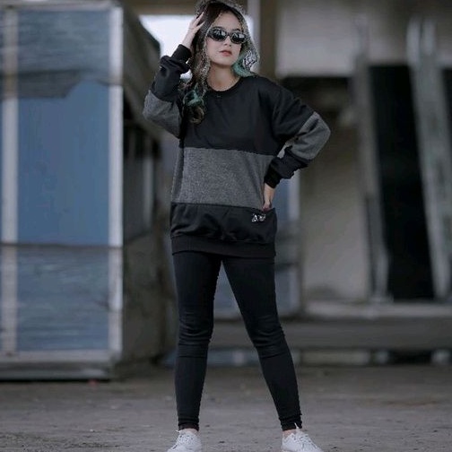 Sweater Crewneck kombinasi BRCO Sweater Crewneck Terlaris Quality Distro