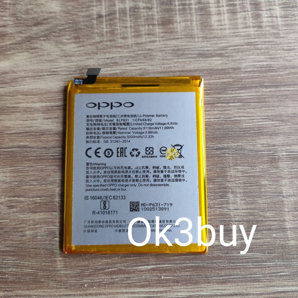 Baterai Batre OPPO F5 Youth ORIGINAL 100% BLP631 - Batu Battery Batrei Batre Batere Tanam HP OPPO F5