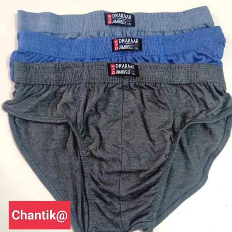 DRAKAAR celana dalam Pria Katun JUMBO 773 XXL-XXXL Sekotak isi 3pcs