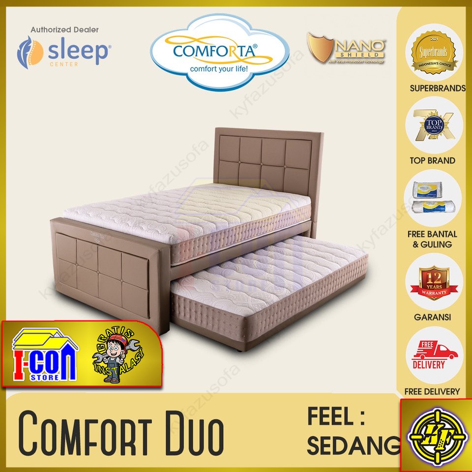 Jual Comforta Comfort Duo Set Bed Dorong Springbed | Shopee Indonesia