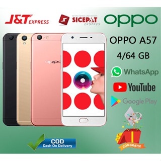 HP OPPO A57 Ram 4/64GB Smartphone 4G LET 5.2 inches 13MP+16MP Handphone COD