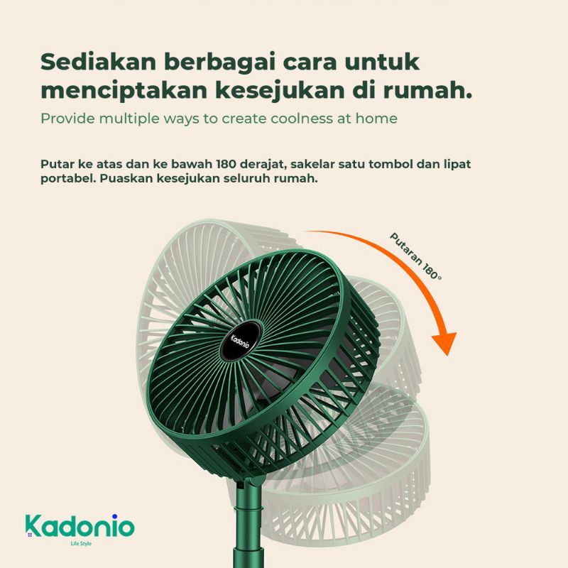 HS Kipas Angin Lipat Portable Kadonio 2000mAh