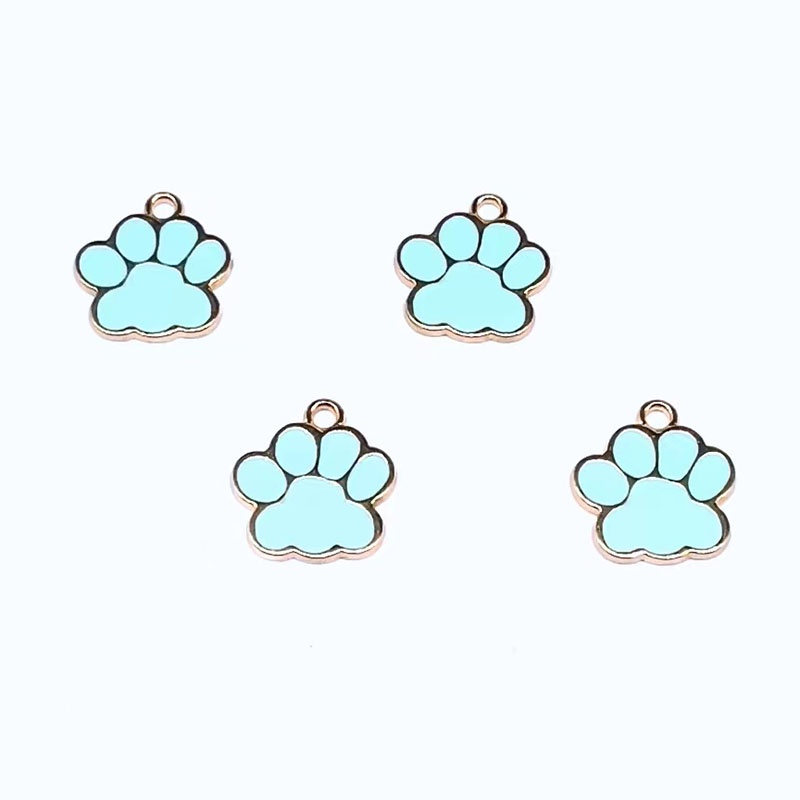 4 Pcs Liontin Kalung Anting Bentuk Kartun Hewan Kucing Bahan Alloy