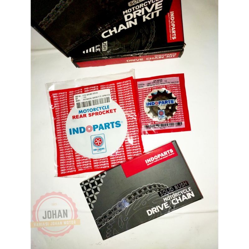 GEAR SET INDOPARTS KARISMA, SUPRA X 125 KODE KPH/GIR SET 100% ORIGINAL INDOPARTS/GIR SET