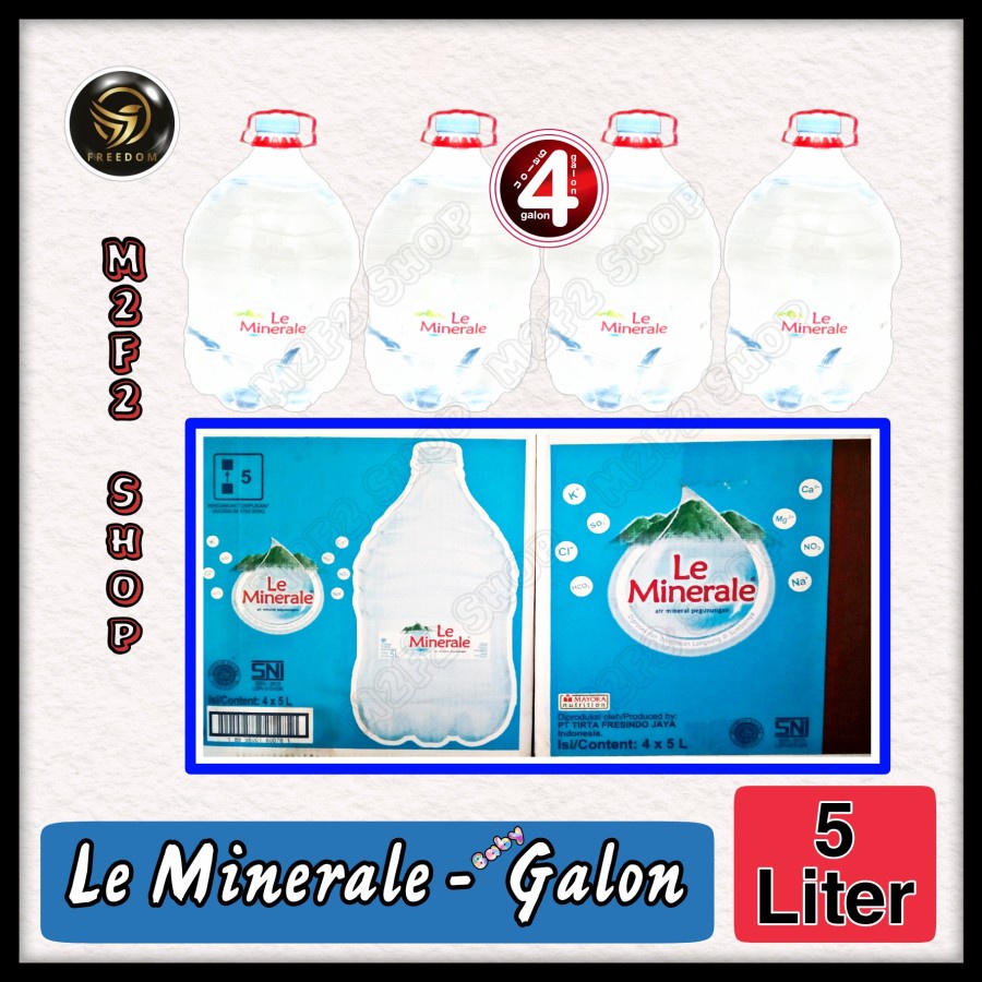 

Air Mineral Le Minerale Baby Galon + isi 5 liter (Kemasan 4 Pcs)