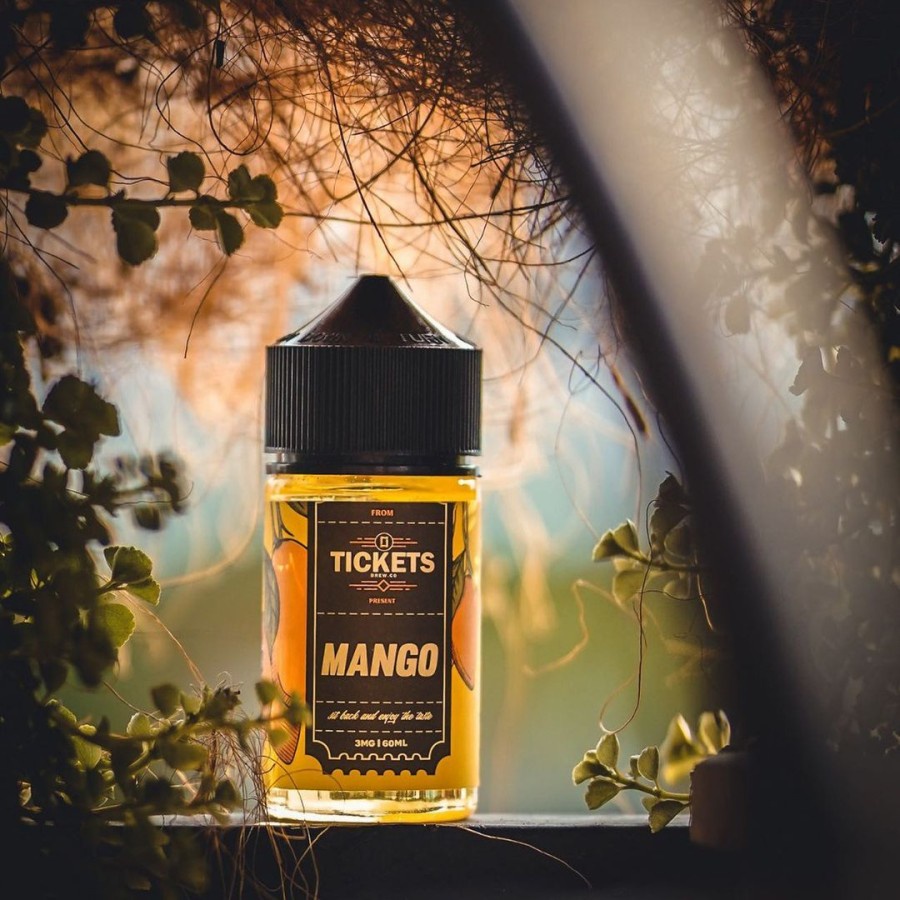 LIQUID TICKETS MANGO 60ML 3MG BY EJM - FREEBASE NICOTINE - AUTHENTIC