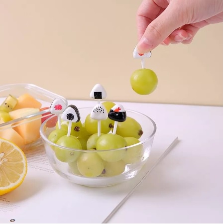 Onigiri Rice Ball Picks Garpu Buah Tusuk Tusukan Bento Buah Makanan Cake Dessert Fruit Fork Forks Fo