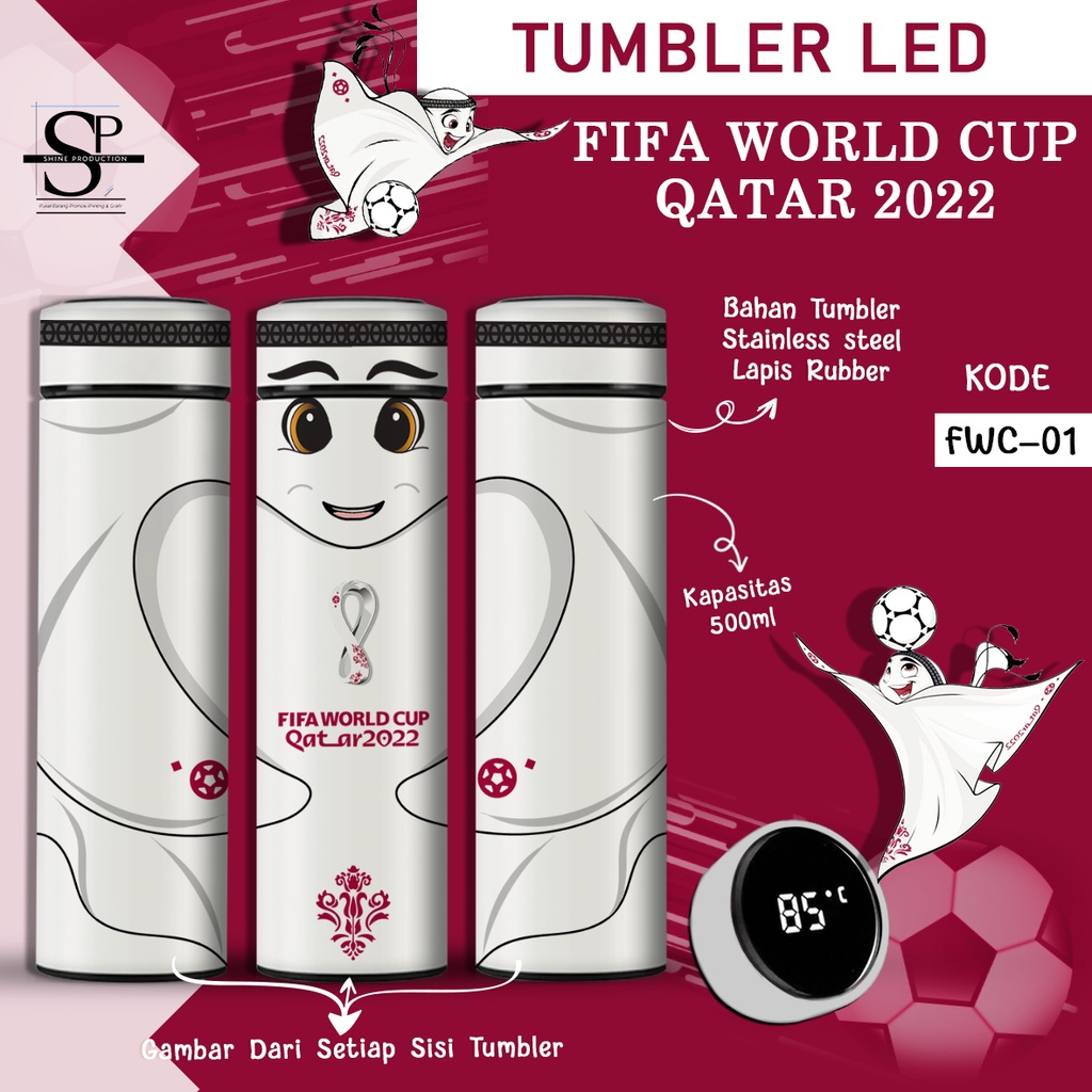 Tumbler Botol Minum Qatar Piala Dunia 2022 Not Official Bukan Original