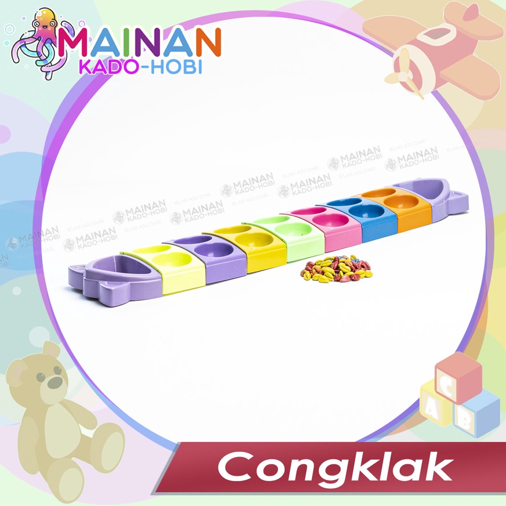 MAINAN ANAK TRADISIONAL CONGKLAK FULL COLOUR