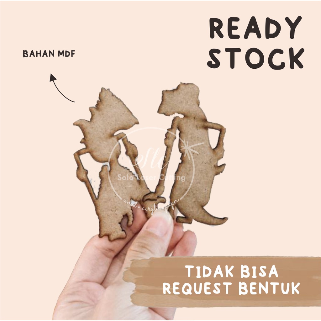READY Chipboard Kayu MDF  Siluet Wayang Rama & Shinta ukiran kayu mdf hiasan dekorasi isi pigura fig