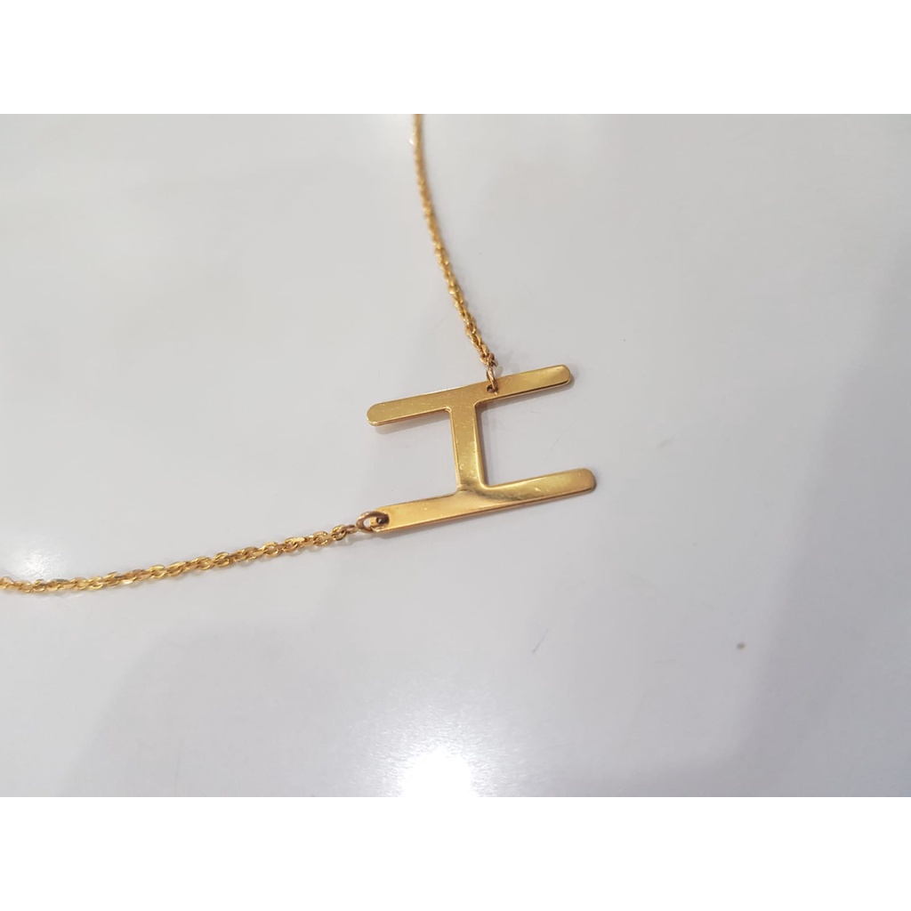 KALUNG EMAS 700 FANCY HURUF H POLOS