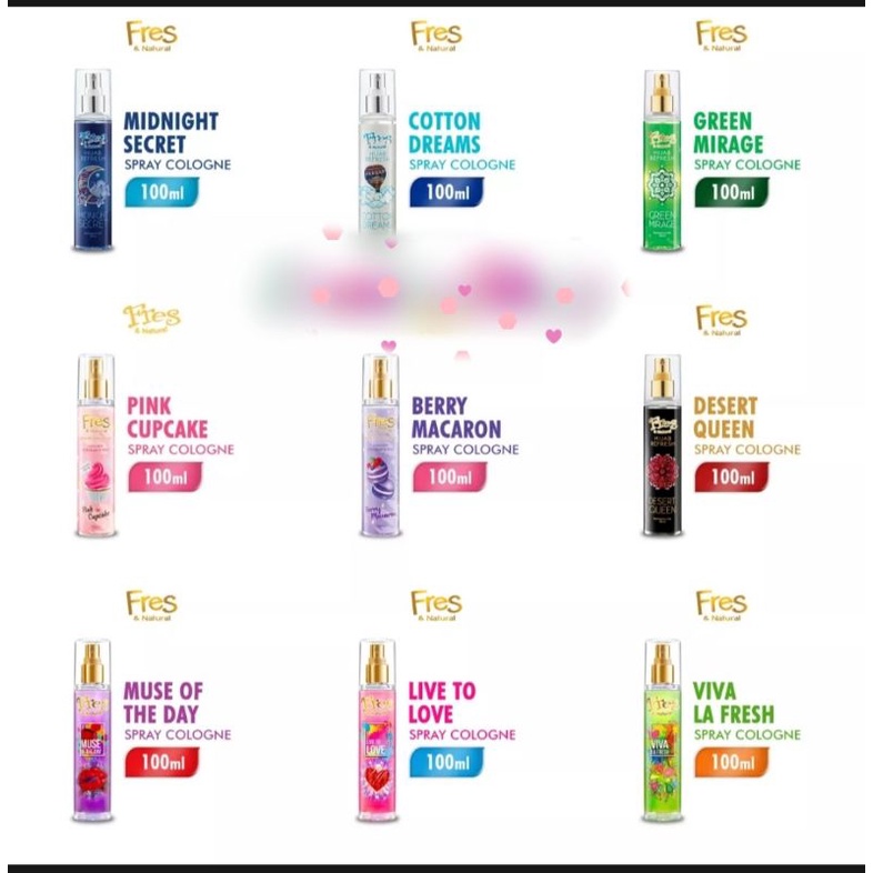 fres & natural spray cologne parfume fresh