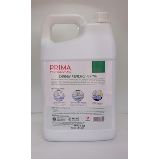 PRIMA Diswashing Premium Lime (sabun cuci piring) 4L