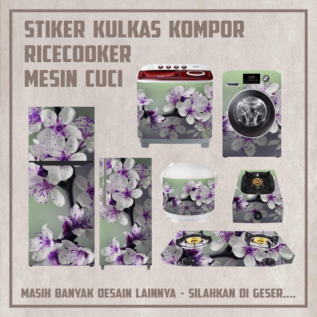 Stiker Kulkas Kompor 1 2 pintu Mata Ricecooker Mesin CuCi