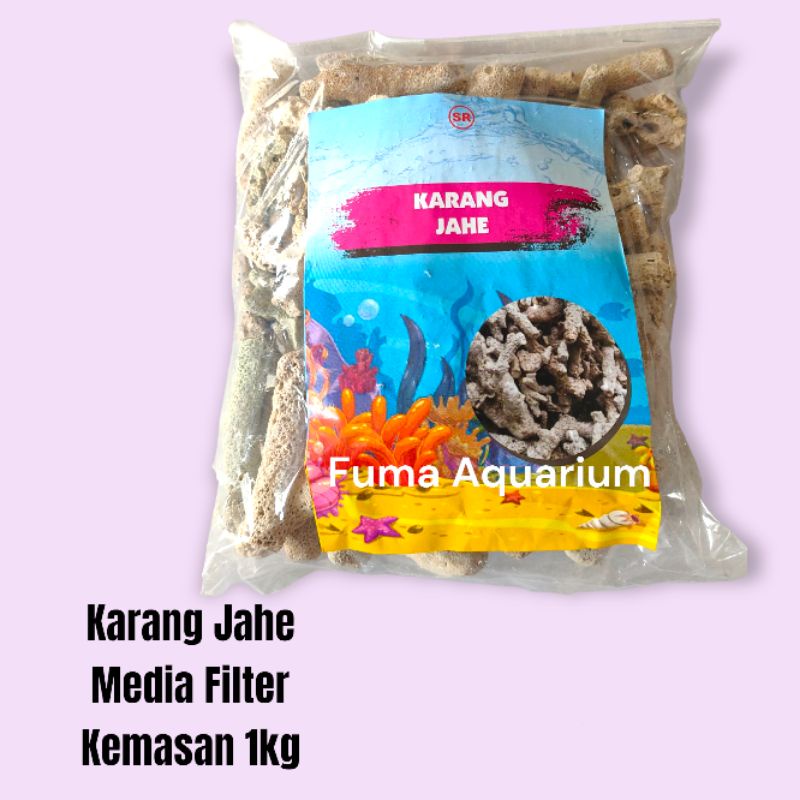 Media Filter Karang Jahe 1kg Media Filter Aquarium Kolam, Batu Karang Jahe