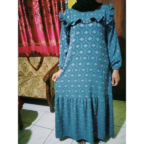 Gamis Cringkel Emboss Brand Zhafira