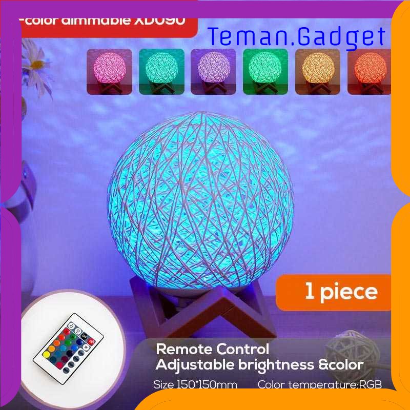 TG-LMP MShadow Lampu Tidur LED Dekorasi Bola Sepak Takraw 15 cm - XD090