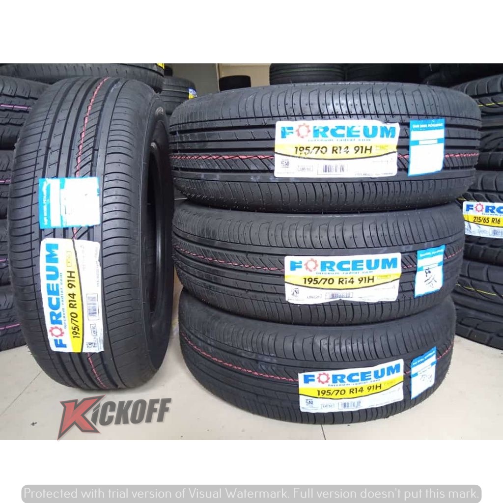 BAN MOBIL UKURAN 195 70 R14 MEREK FORCEUM ECOSA BAN TUBLES RING 14 TERBARU