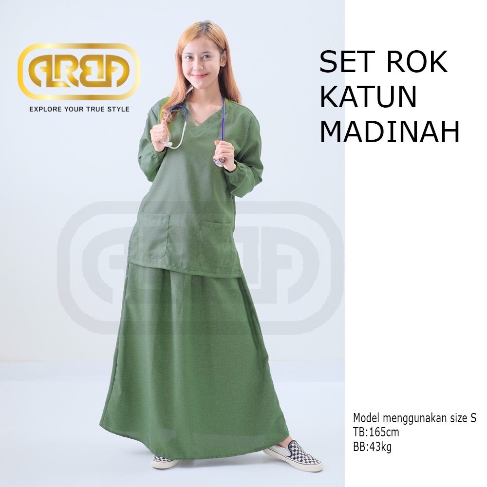 Baju oka Rok seragam dokter perawat medis bahan denim
