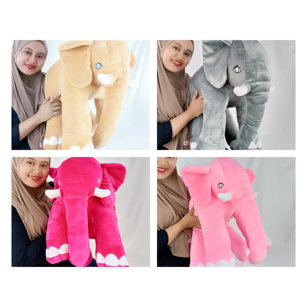 BONEKA LUCU GAJAH DUDUK JUMBO YELVO