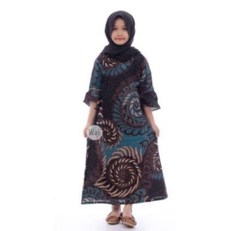 Batik Couple keluarga sania ruffle ori ndoro jowi dnt motif TERMURAH SHOPEE
