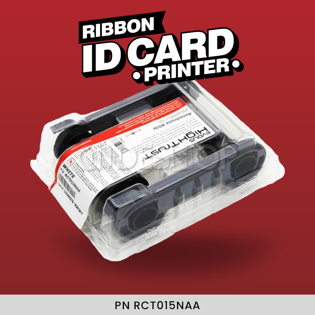 Ribbon Printer ID Card Evolis Zenius Monochrome Putih PN: RCT015NAA