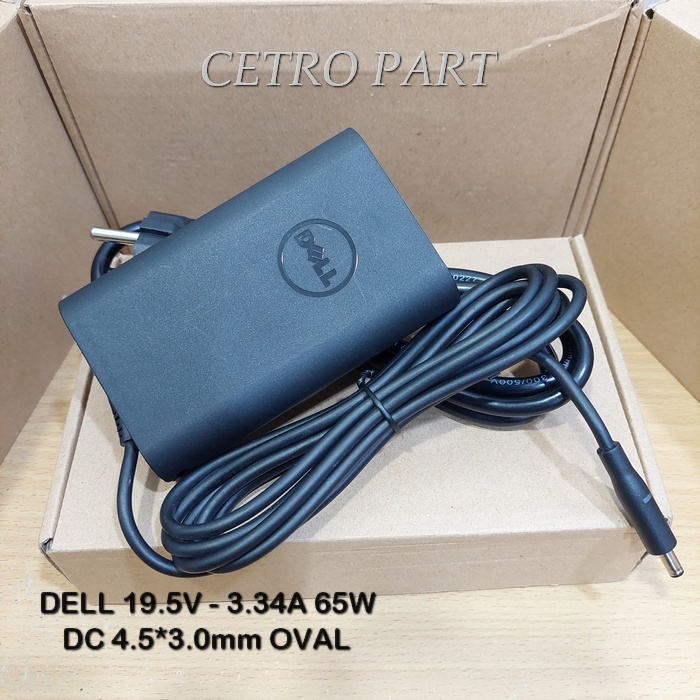 Adaptor Charger Laptop Dell 19.5V - 3.34A OVAL DC 4.5*3.0mm 65W -NEW