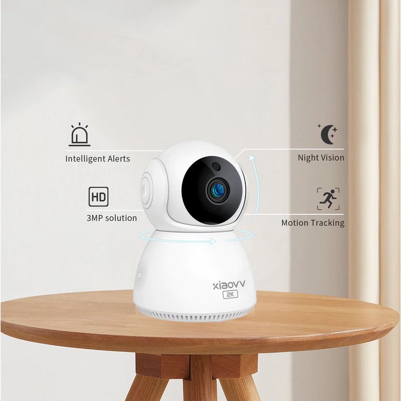 Xiaovv Kamera CCTV WiFi PTZ Smart Camera 2K - XVV-3630S-Q8 - White