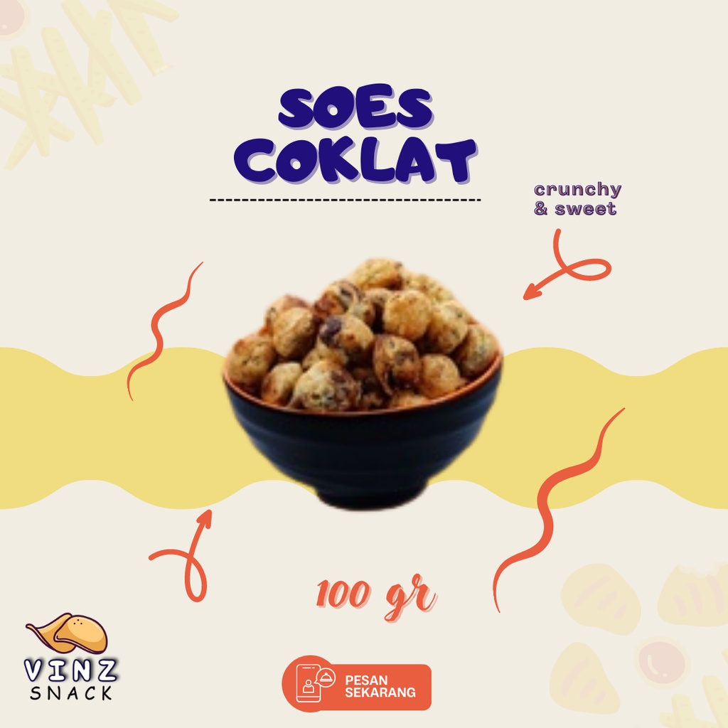 

Vinzsnack - Soes Kering Cokelat 100 gr
