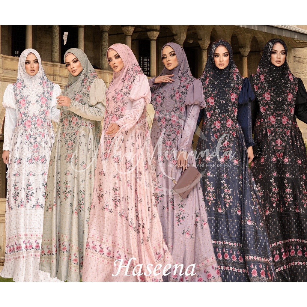 ORIGINAL Gamis Silk HASEENA Syar'i by Nha Miranda - REALPIC ORI 100%