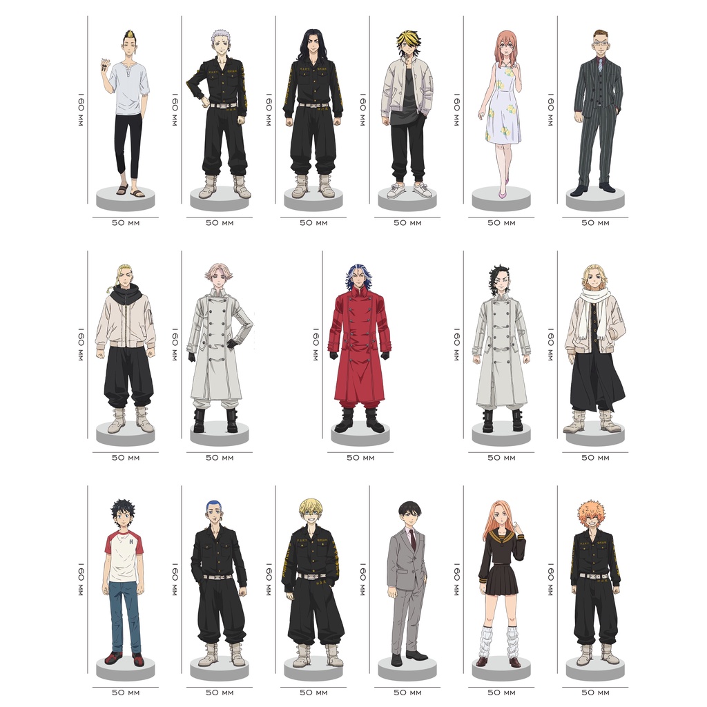 Standee Anime Tokyo Revengers Christmas Showdown Action Figure Sano Manjiro Draken Baji