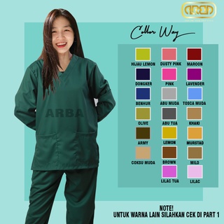 Baju OK Toyobo Lengan Panjang KERUT Scrub Medis Bahan Toyobo ORIGINAL PREMIUM Part 3