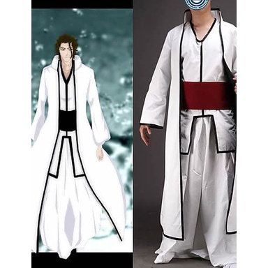 Bleach Sōsuke Aizen Anime Seragam Pakaian Cosplay Kostum yukata kimono