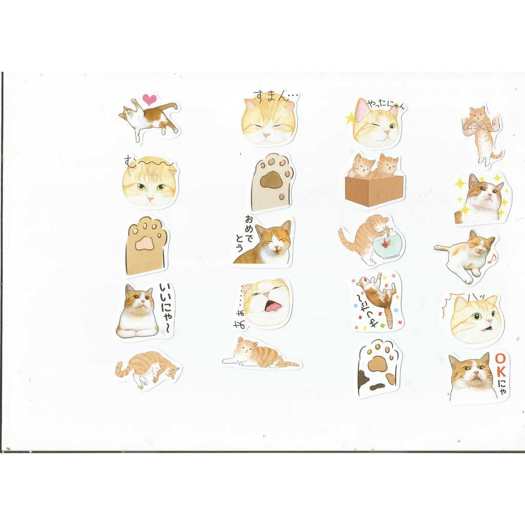 

Stiker kucing mix untuk jurnal, scrappbook, diary