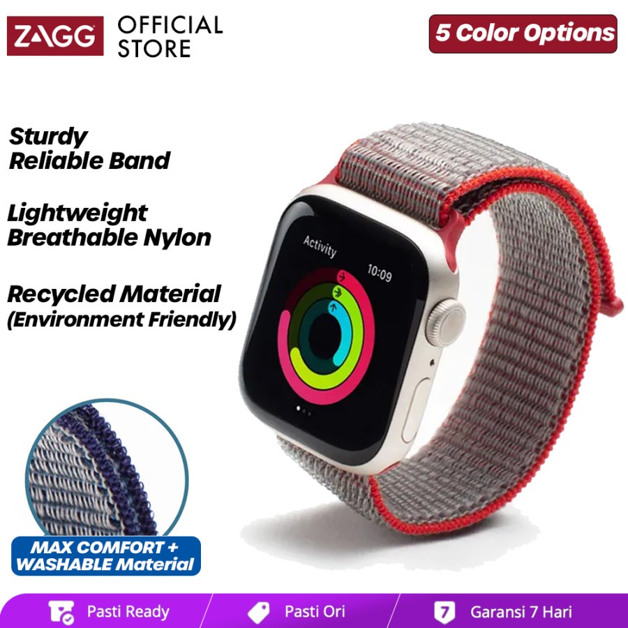 ZAGG Apple Watch iWatch Nylon Woven Sport Strap Band 45/44mm 41/40mm 7