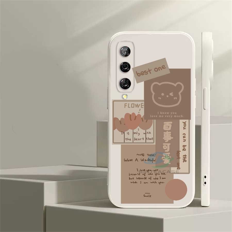 Casing Silikon Huawei P30 Lite Nova 5T 3i Nova 7i Y6P Y7A Y6 Pro Y7 Pro 2019 Y9S Motif Beruang Lucu