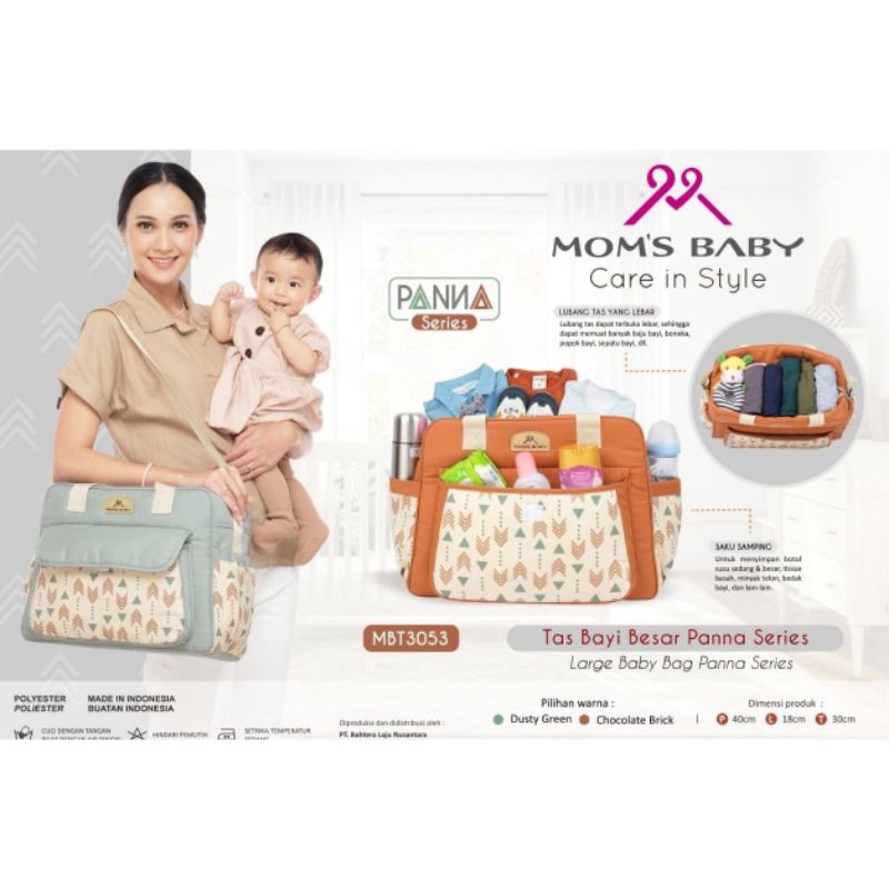 MOM'S BABY TAS BAYI BESAR PANNA SERIES | DIAPERS BAG MOM'S BABY