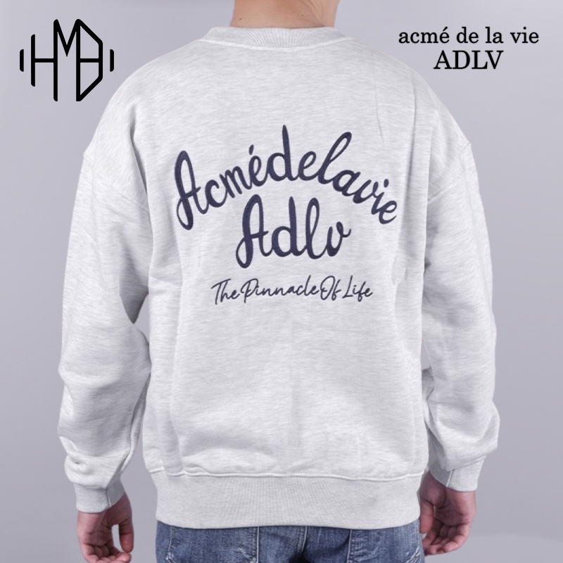 ADLV Acme De La Vie Script Logo Embroidery Crewneck Melange