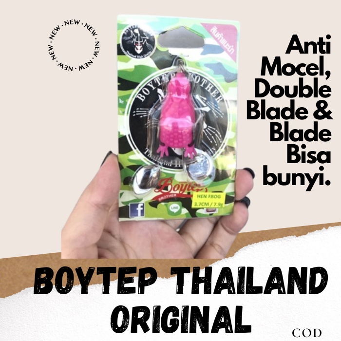 Umpan Casting  Soft Frog Gabus Toman Boytep Thailand Original Henfrog Killer 4 cm mini Top Water